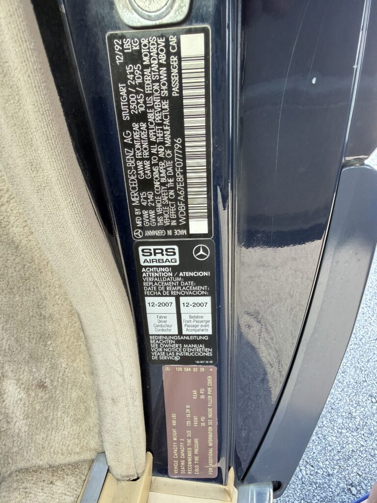 1993 Mercedes-Benz 500SL photo 20