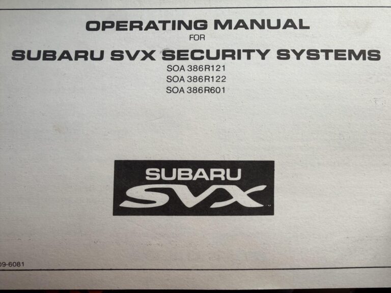 1996 Subaru SVX LSi photo 188